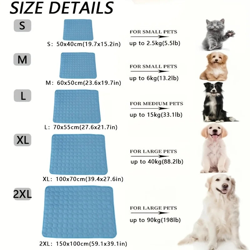 Dog Cooling Mat Summer Pet Cold Bed Extra Large For Small Big Dogs Pet Accessories Cat Durable Blanket Sofa Cat Ice Pad Blanket