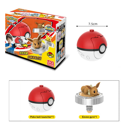 Original Pokémon Pikachu Spinning Top Cartoon Anime Figure Pull Line Spinning Battle Game Spinning Top Children's Gift Toys