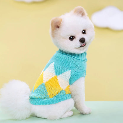 Puppy Knitting Sweater for Small Medium Dogs Clothes Pullover Dog Cat Coat Chihuahua Yorkies Jacket French Bulldog Pet Costumes