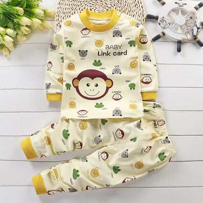 Kids Clothes Children Sets Children's Clothing Boys Girls CottonAutumn winter Clothing Pants Sleepwear Underwear Christmas Gift