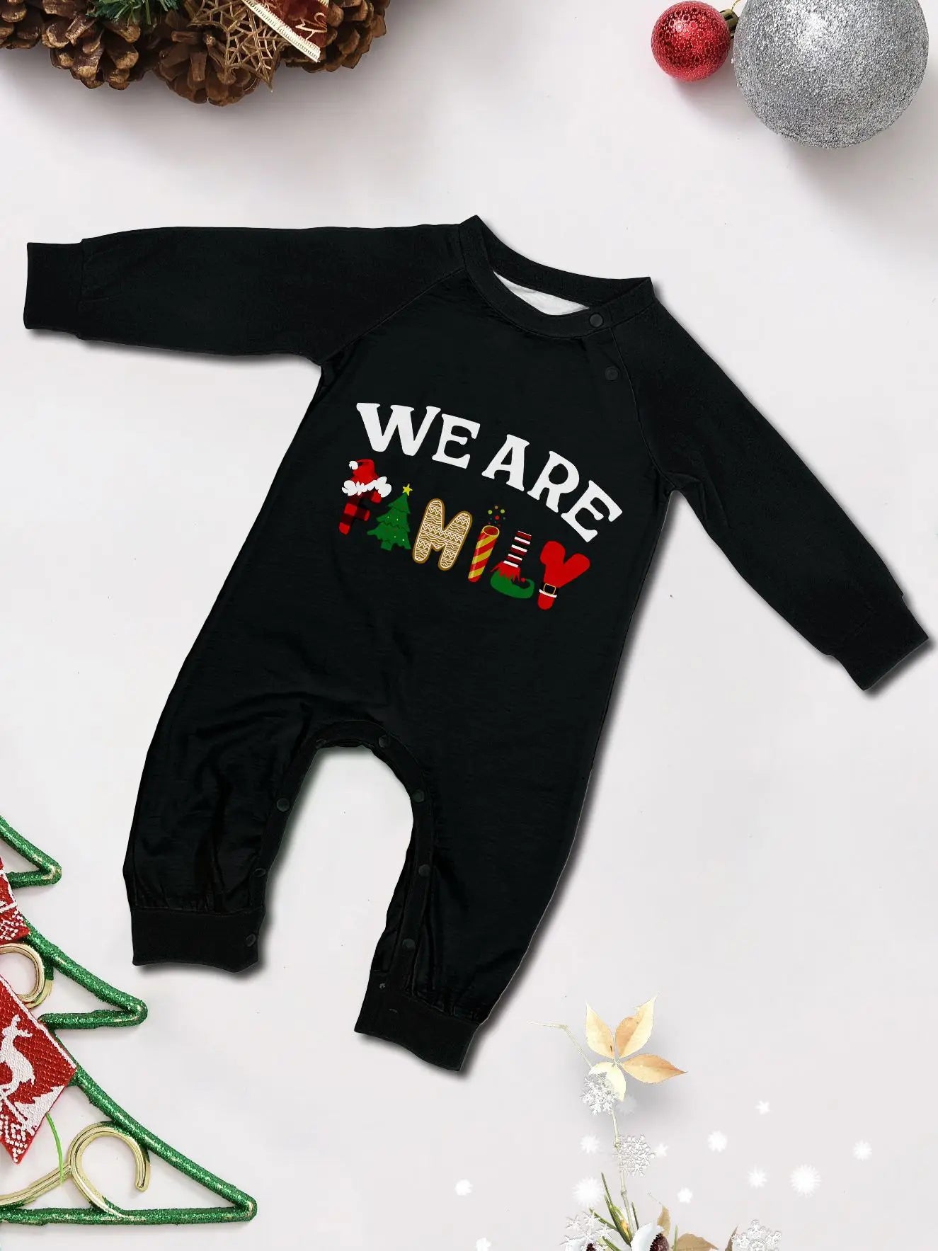 Christmas Family Outfit Happy Plaid Print Family Pajamas Adult Children Matching outfit 2 sets Casual cute baby & dog jumpsuit