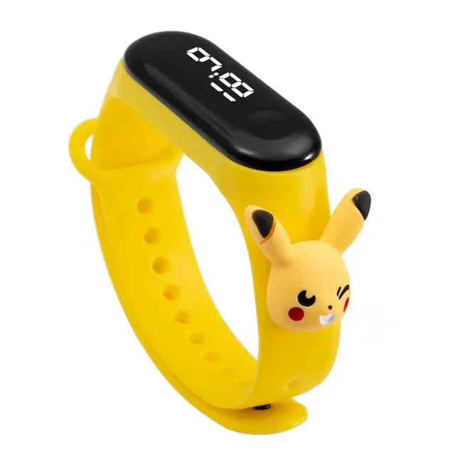 Pokemon Pikachu Dragon Ball Z Sport Casual Watches Led Silicone Watch Color Lovely Digital Children Wristwatch Clock Gift Toys