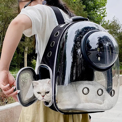 Pet Cat Carrier Backpack Portable Transparent Space Capsule Backpacks for Small Animal Puppy Dog Carriers Pet Outdoor Travel Bag