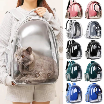 Pet Cat Carrier Backpack Portable Transparent Space Capsule Backpacks for Small Animal Puppy Dog Carriers Pet Outdoor Travel Bag