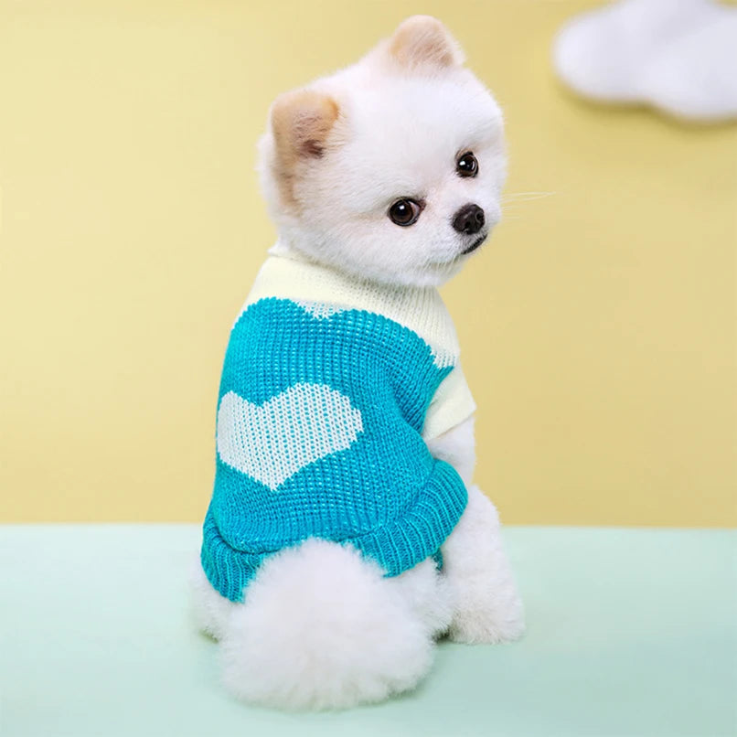 Puppy Knitting Sweater for Small Medium Dogs Clothes Pullover Dog Cat Coat Chihuahua Yorkies Jacket French Bulldog Pet Costumes