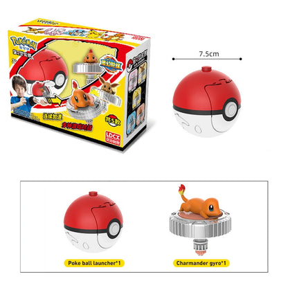 Original Pokémon Pikachu Spinning Top Cartoon Anime Figure Pull Line Spinning Battle Game Spinning Top Children's Gift Toys