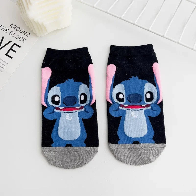 Cartoon Disney Stitch Sock Anime Women Cotton Short Sock Kawaii Boys Girls Socks Children Ankle Socks Girls Christmas Gifts