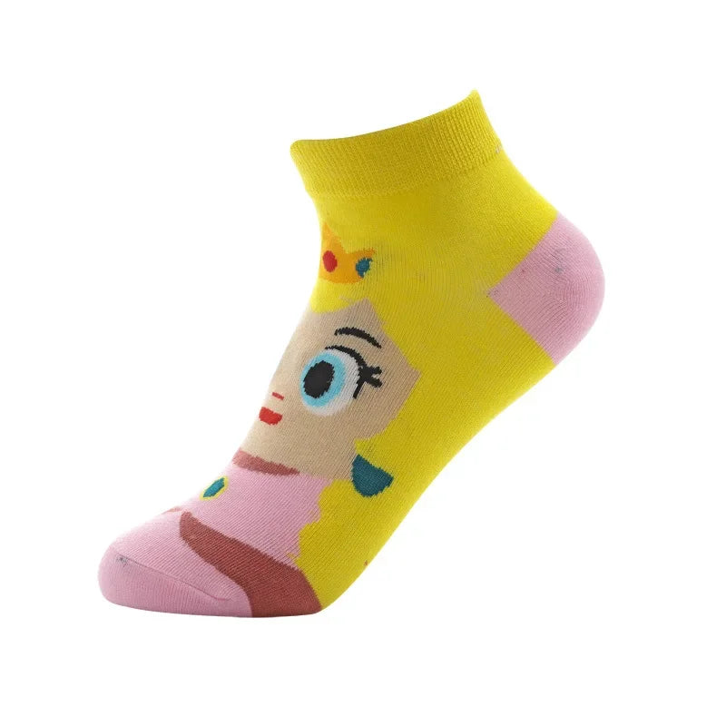 Anime Super Mario Socks Set Cartoon Odyssey Yoshi Action Figures Kawaii Cosplay Toys Kids Birthday Christmas Gift