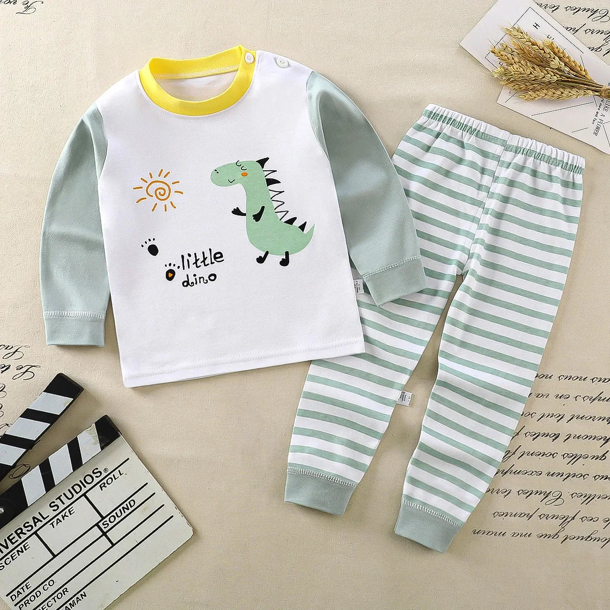 Kids Clothes Children Sets Children's Clothing Boys Girls CottonAutumn winter Clothing Pants Sleepwear Underwear Christmas Gift