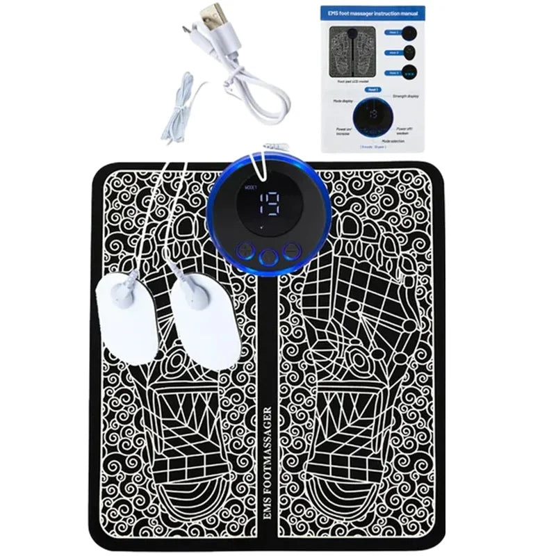 Electric EMS Foot Massager Accessories Pulse Muscle Stimulator Foldable Foot Massage Pad Relief Pain Relax,Support Dropshipping