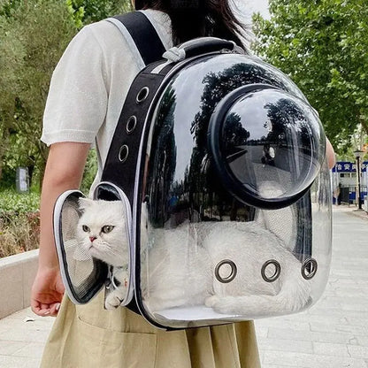 Pet Cat Carrier Backpack Portable Transparent Space Capsule Backpacks for Small Animal Puppy Dog Carriers Pet Outdoor Travel Bag