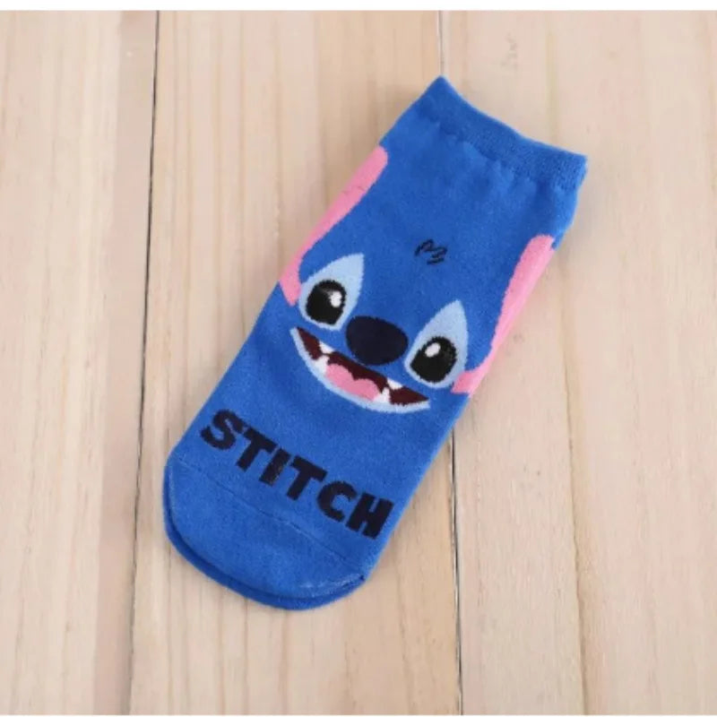 Cartoon Disney Stitch Sock Anime Women Cotton Short Sock Kawaii Boys Girls Socks Children Ankle Socks Girls Christmas Gifts