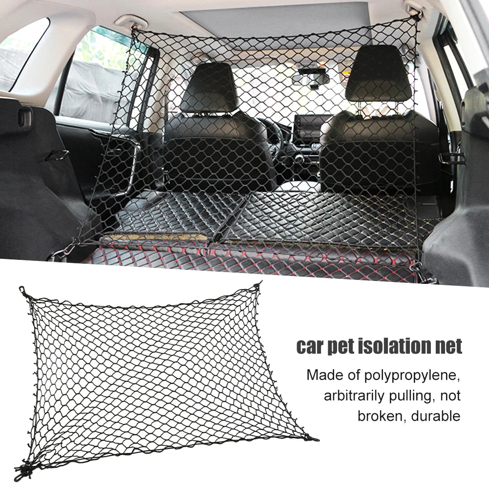 Adjustable Tensioning Belts Car Isolation Barrier Trunk Network Pet Protection