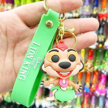 Anime Disney Keychain Cartoon Mickey Mouse Minnie Lilo & Stitch Cute Doll Keyring Ornament Key Chain Car Pendant Kids Gifts