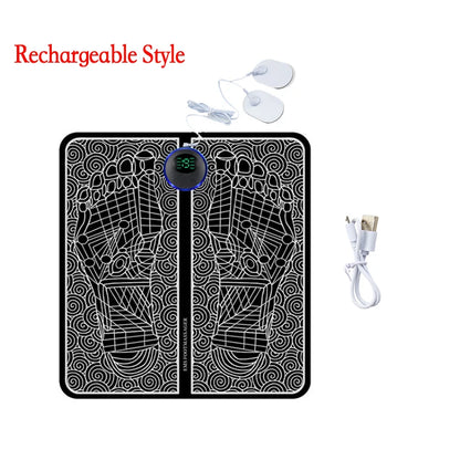 Remote EMS Foot Massager Pad Portable Electric Muscle Stimulation Massage Mat Improve Blood Circulation Relief Pain Relax Feet