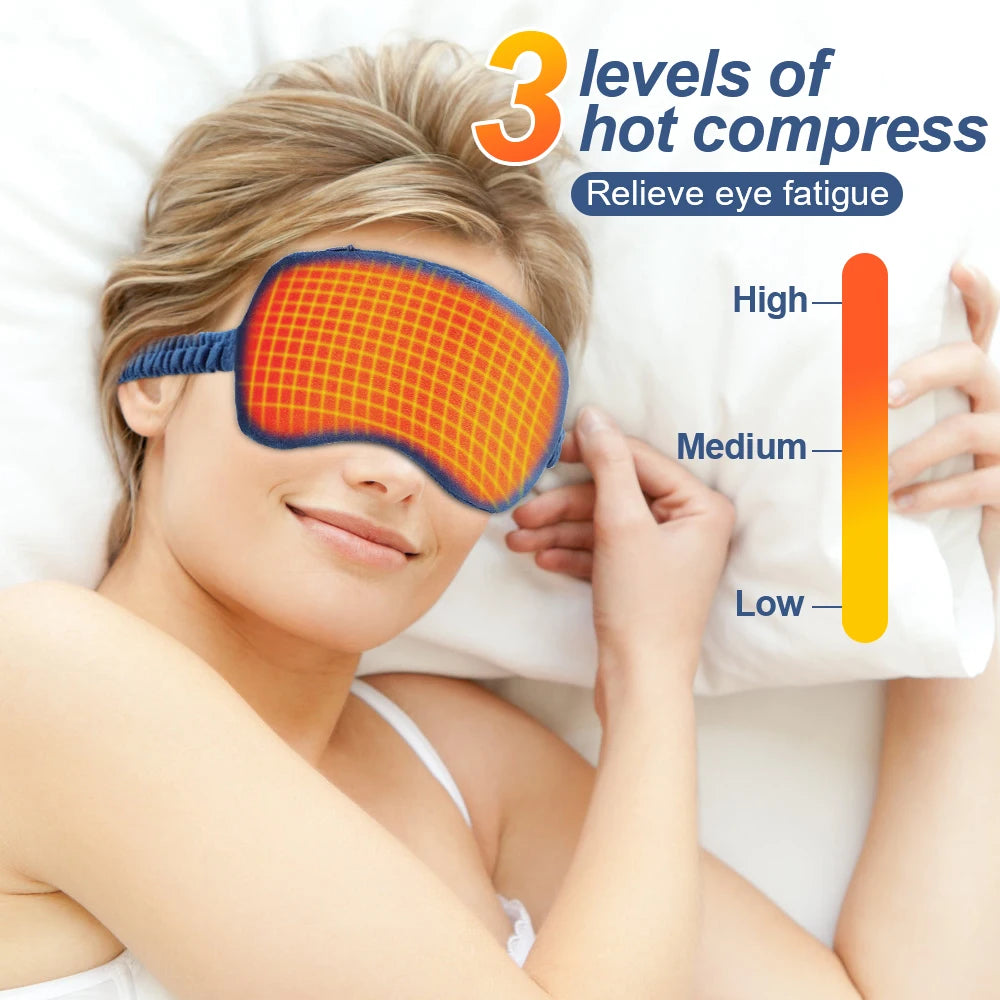 Infrared Hot Compress Eye Massager Relief Fatigue Reduce Dark Circles Eye Bags Timing Sleep Shading Electric Heating Eye Mask