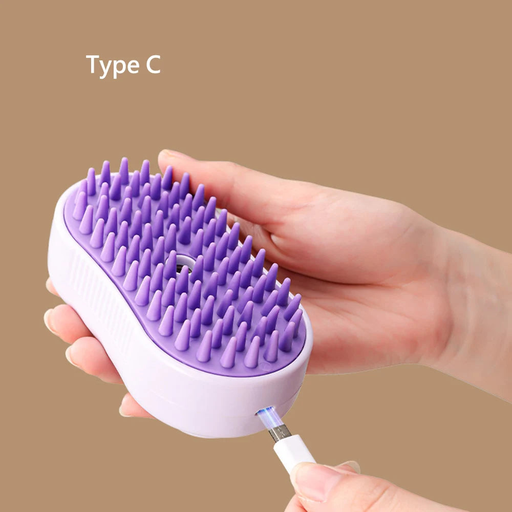 Cozy Pet Steam Comb Hair Cleaning Products for Cats Dogs Animals Rechargeable Cat Massage Brush mascotas Grooming Accessories