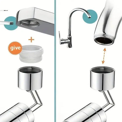 720 Degree Rotating Faucet Bubbler Single Mode Universal Faucet Extender Adapter Kitchen Bathroom Splash Proof Faucet Nozzle