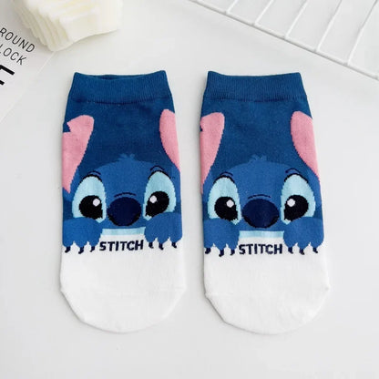 Cartoon Disney Stitch Sock Anime Women Cotton Short Sock Kawaii Boys Girls Socks Children Ankle Socks Girls Christmas Gifts