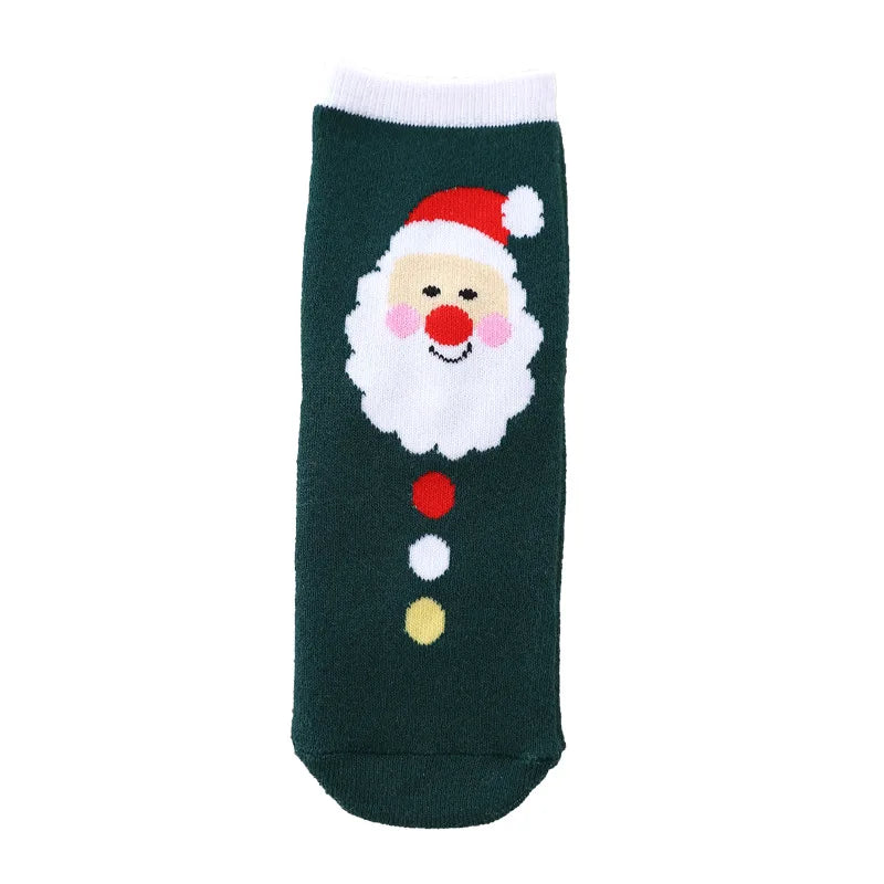 5Pairs 1-16Years Children Winter Ultra Thick Terry Socks Christmas Elements Soft And Delicate High Elasticity Stitch Socks Cool